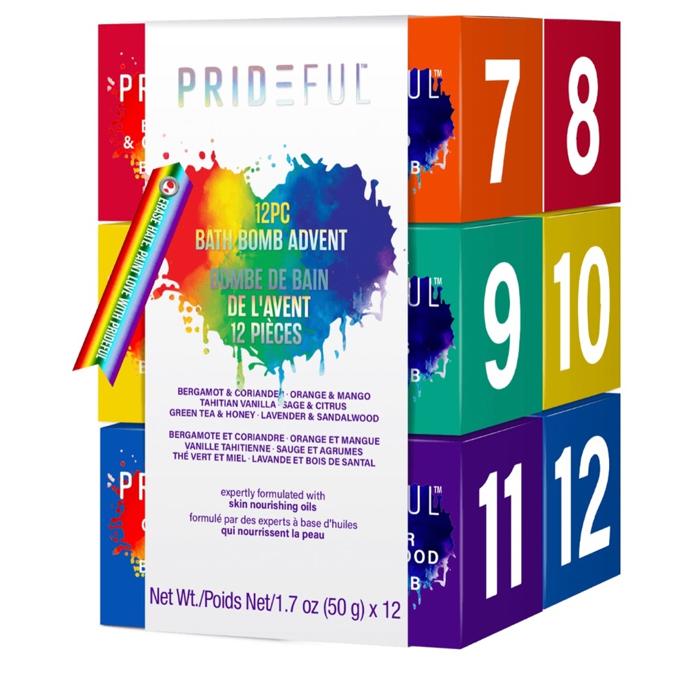 Prideful Bath Bomb Set, 1.7 oz, 12 Piece